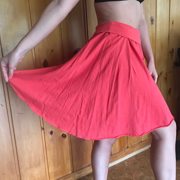 Coral Cotton Skirt - Picture 2 of 6